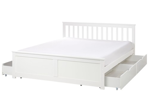 Lit double minimaliste bois - lit, en