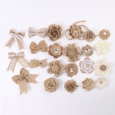 Fleurs Set Jute Floral Décor Maison Beige Marron Événement & Fête Fournitures