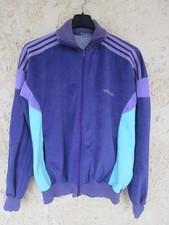 Veste ADIDAS CHALLENGER vintage violet Ventex jacket peau de pêche 80's M