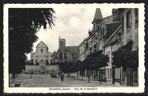 Cpa soissons aisne rue - cpa,