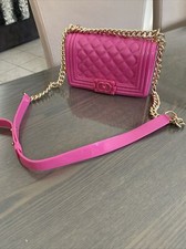 sac matelassé rose anse