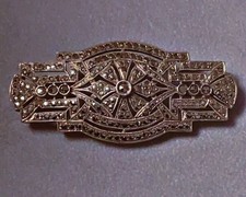 Ancienne broche argent marcassites brooch silver antique french jewelry