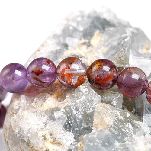 Bracelet perles améthyste - perles,