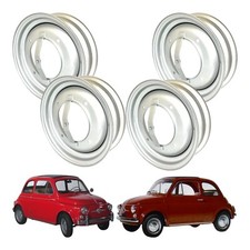 Set 4 Roues Fer 12 " pour Fiat 500 F/L/R - 4x190 Avec Étrier Fiat Cinquecento