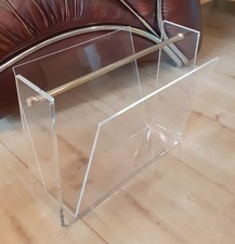 Porte revue vintage en plexiglas transparent  David Lange