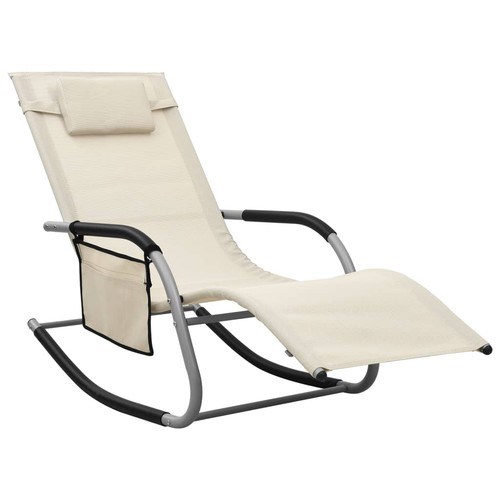 Chaise longue textilène taupe - longue,