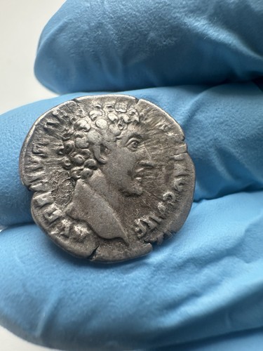 Roman silver denarius - silver, marcus