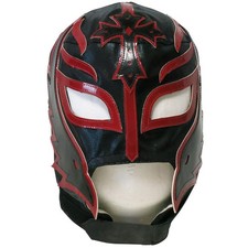Masque de lutte Rey Mysterio Lucha Libre Pro Mask noir rouge motif fermeture ...