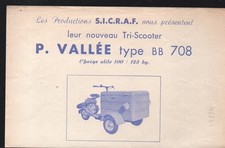 (moto) vieux papiers publicité lot de 3 docs TRIPORTEUR VALLEE / SICRAF  (46670)