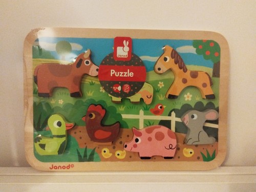 Puzzle bois janod animaux - puzzle,