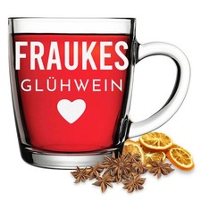 Tasse À Vin Chaud En Verre Avec Gravure - Cadeau De Noël - Verre Pour Vin Chaud