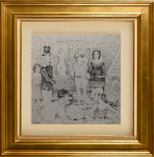 Jacques BOERI (1929-2004) SUPERBE SCENE ANIMEE SIGNEE OEUVRE ORIGINALE (36)