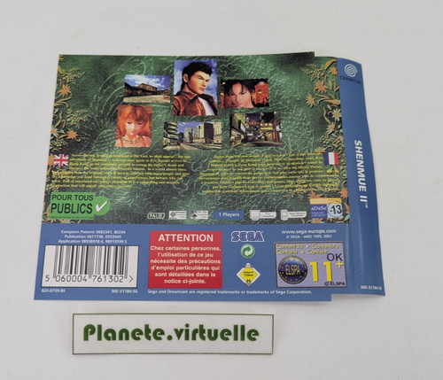 Shenmue dreamcast sega - sega,