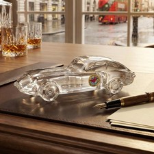 Presse-papier Jaguar E-Type en cristal Hofbauer – années 80 – 17 cm – 560 g