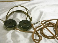 ANCIEN ECOUTEUR CASQUE RADIO TSF SFR FRANCE POSTE GALÈNE BAKELITE METAL LAITON