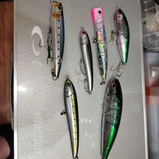 Ensemble de 6 thons à nageoires jaunes Topwater, thon rouge