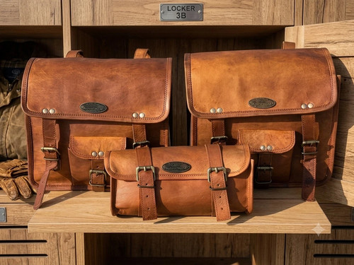 Sacs latéraux cuir brun - en,