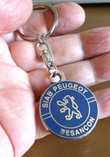 Porte clé Automobile PEUGEOT Lion Besançon Garage SIAB Kennedy.