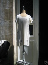 ISABEL MARANT Robe Ethnique MATIDA Soie sauvage Brodée écru  Sz 1 (36/38) *NEUVE