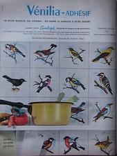 PUBLICITÉ DE PRESSE 1964 VÉNILIA ADHÉSIF LAVABLE TRAITÉ SANITIZED - ADVERTISING