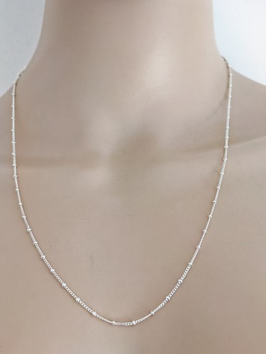 Chaîne argent boules femme - en,