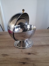 Sucrier boule en inox - vintage