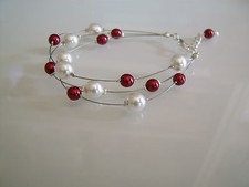 Bracelet Ivoire/Blanc/Bordeaux
