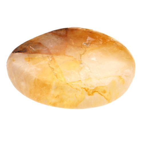 Citrine pierre plate galet - plate,