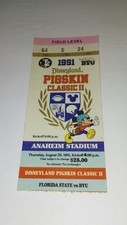 1991 Disneyland Pigskin Classic II Ticket Stub. Florida St. vs BYU. Anaheim Ca.