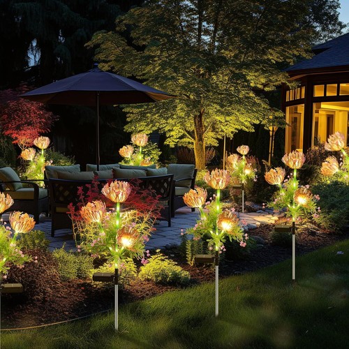 Pack solar flower lights 12 - solar,
