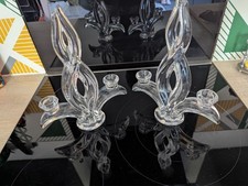 paire de bougeoirs en cristal
