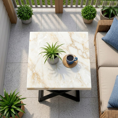 White onyx tabletop - onyx,
