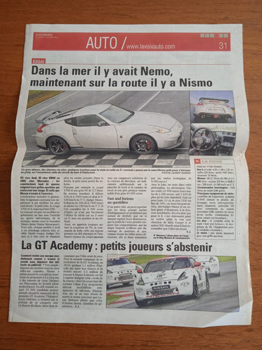 Page journal nissan - nissan, 370z