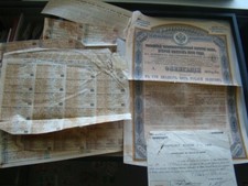 EMPRUNT RUSSE 500 FRANCS 2° EMISSION 1890 + DIVERS COUPONS et RENOUVELLEMENT