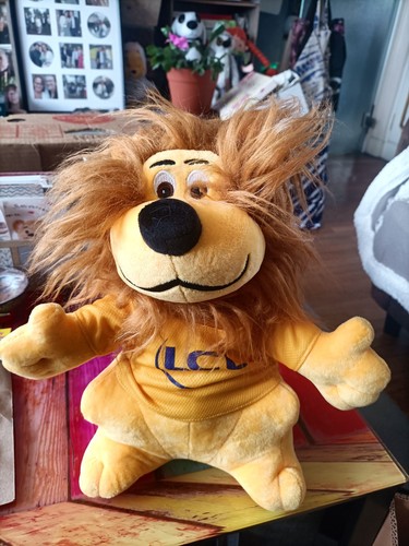 Peluche mascotte lion jaune - lion,