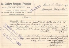 1929 LA SOUDURE AUTOGENE