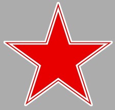 STICKER ETOILE ROUGE RUSSE URSS CCCP SOVIET RED STAR COMMUNIST RUSSIA UA026