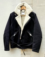 Blouson SANDRO Homme Fourré Noir TBE Style Aviateur Taille S