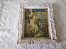 Ancien cadre en plâtre 32 x 27 cm  Provence, champs de lavande