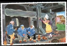 En Pays d'AUGE (14) DEGUSTATION du CIDRE au PRESSOIR animé illustrée par HOMUALK