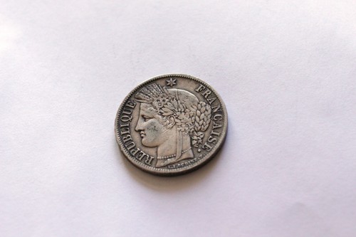 Pièce argent république - 5f,