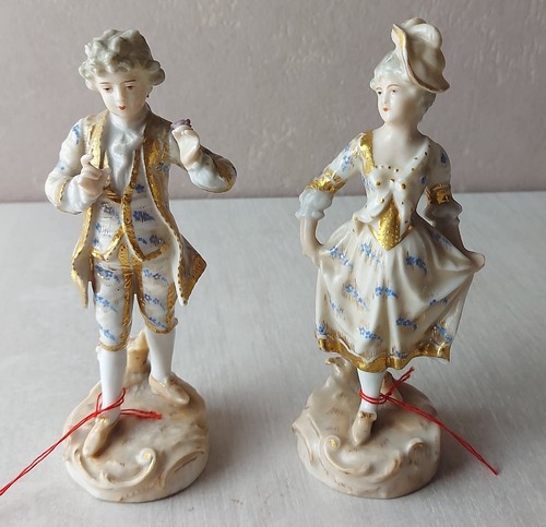 Paire anciennes figurines - paire, d'anciennes