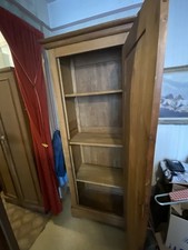 BONNETIERE ARMOIRE EN BOIS MASSIF,  1 PORTE; 4 etageres,  style  louis philipe