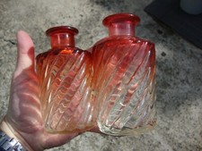 BACCARAT  décor bambou 2 anciens flacons de parfum , en parfait état !!