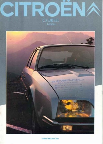 Catalogue brochure citroën - citroën, cx