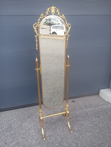 Miroir psyché laiton - psyché, pied