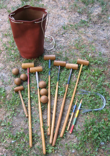 Ancien jeu croquet bois - jeu,