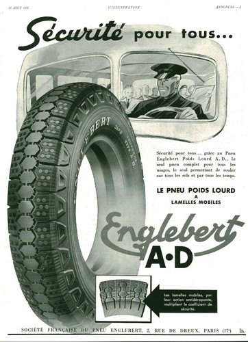 Publicité ancienne pneu
