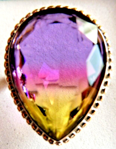Bague précieuse amétrine - bague,