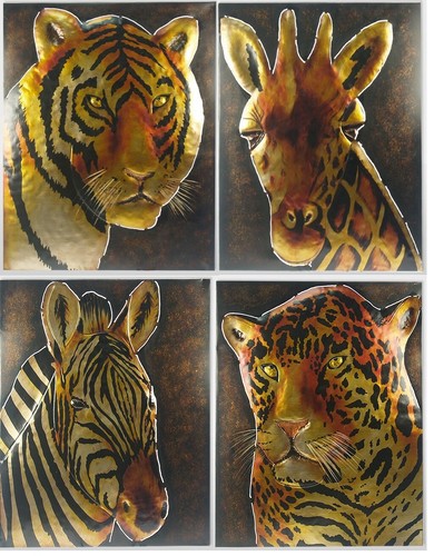 Cadre tableau métal - , animaux